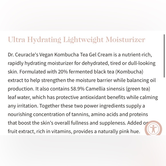Dr. Ceuracle Vegan Kombucha Tea Gel Cream - Picture 4 of 5